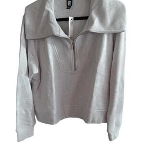ID Ideology NWT Cropped Gray Wide Collar Sweatshirt- XXL